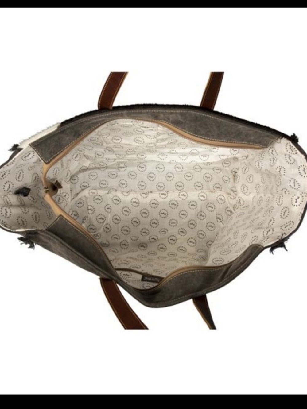 Myra Bag Cowhide Weekender Tooled Leather XL Boho Travel Duffel Western Carry On - Picture 12 of 12